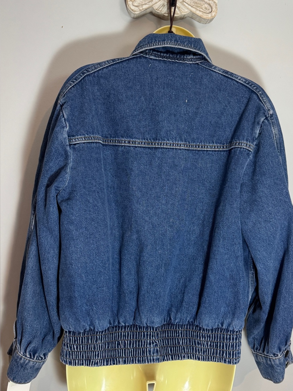 Anthropologie Pilcro Utility Denim Bomber Jacket Oversized Women’s XS NWT - Picture 4 of 15